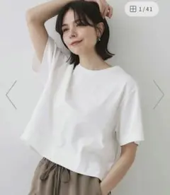 今季 新品 オペーク ホワイト 半袖Tシャツ