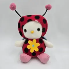 ぬいぐるみ ハローキティ レトロ プライズ　非売品　てんとう虫　平成