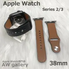 アップルウォッチ 7 レザーベルト 本体 38 バンド ブラック