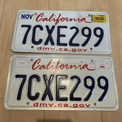 299 アメリカカリフォルニアナンバープレート ライセンスプレート前後ペア