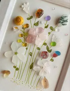 シーグラスアート（花畑2025.①）