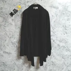美品　エムケーミッシェルクラン　カーディガン【38】ブラック　黒　両ポケット付き