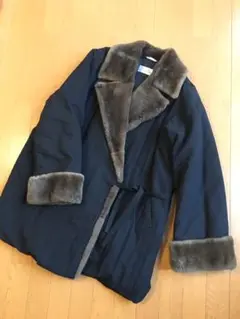 マックスマーラMaxMara 白タグ ファー付ラグジュアリーガウンコート