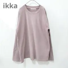 B0069【ikka/イッカ】メンズ/くすみピンク系/L/フリース/クルーネック