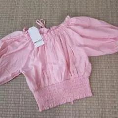 CHIP CLIP ピンク バルーンスリーブ Tシャツ M