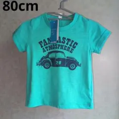 新品　 車プリント Tシャツ80cm