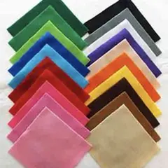 マジックテープがくっつく布 キッズクロス 10cm×10cm 全色20枚
