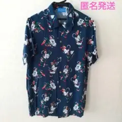 匿名発送 東京ディズニーリゾート　ミニーマウス　アロハシャツ　青 Sサイズ
