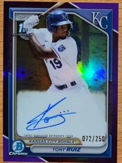 TONY RUIZ TOPPS BOWMAN CHROME AUTO RC250