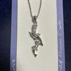 サーファー　美ら海水族館　キュービックジルコニア　ネックレス　沖縄　シルバー