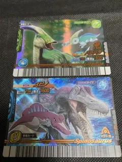 恐竜キング　ガブ、エース、スピノ、パラパラ６枚セット