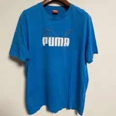 PUMA プーマ ロゴ Tシャツ 青 XL