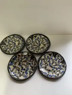 練り込み　豆皿　4枚セット