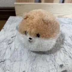 ぬいぐるみ犬型おもちゃ 茶色と白
