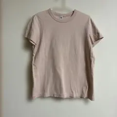 ユニクロU Tシャツ　ピンクベージュ コットン