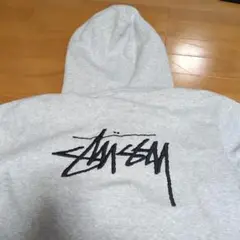 old stussy 定番刺繍ロゴパーカー XLサイズ ビックロゴ デトックス