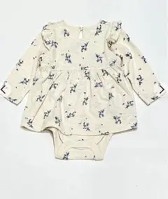 【美品】GAP花柄ロンパースワンピース　サイズ60
