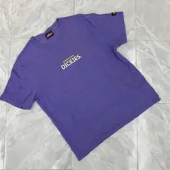 Dickies Tシャツ ロゴ刺繍 クルーネック 半袖 パープル M シンプル
