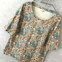 SCAPA スキャパ 花柄 カットソー シャツ 美品 マルチ 44