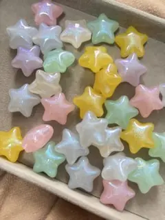 ぷっくり星のラメラメカスタムビーズ