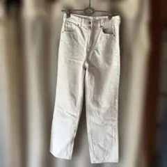 ホワイト ストレートデニム