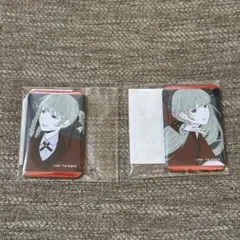 賭ケグルイ オンラインくじ スクエア缶バッジ 桃喰リリカ 桃喰綺羅莉 2点