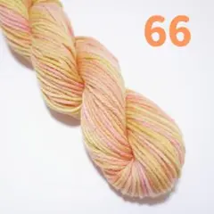 新色66）手染めカラフル刺し子糸　20/8　綿　40ｍ　むら染め　ライトオレンジ