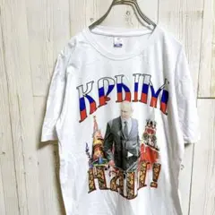 ウズベキスタン製　プーチン プリント Tシャツ LLサイズ相当