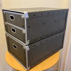 【美品】無印良品　硬質パルプボックス引き出し2個セット　廃盤品