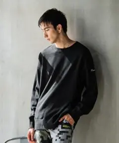 RESOUND CLOTHING ワッフルサーマルルーズトレーナー
