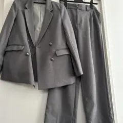 グレー ダブルブレスト セットアップ