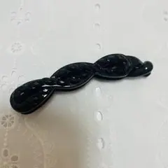 バナナクリップ　ヘアクリップ　ブラックビジュー