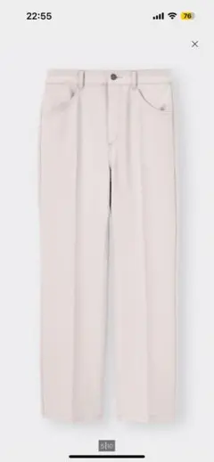 GU ストレッチライトベージュパンツ Mサイズ
