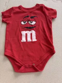 M&M's 赤　ロンパース　60〜70cm