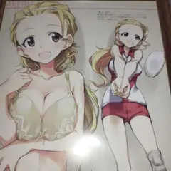 ガールズ＆パンツァー 　佐々木あけび　B5サイズ　額装