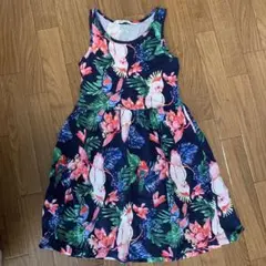 H&M フラワープリント ノースリーブワンピース 122/128