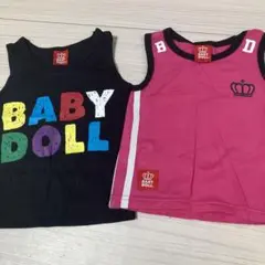 BABY DOLL ノースリーブタンクトップ 2枚セット