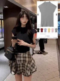 GRL ハイネックリブニット トップス Mサイズ 新品未使用タグ付き