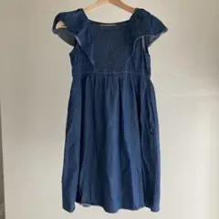 【GU】 デニムブルー ノースリーブワンピース 150㎝