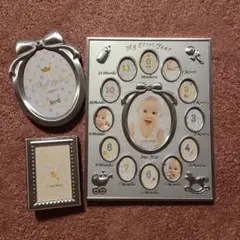 LADONNA 赤ちゃん成長記録フォトフレームセット　箱なし