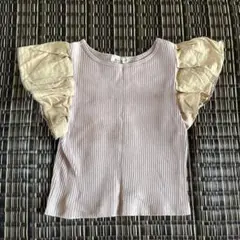 ペアマノン　PAIRMANON フリル袖ピンクTシャツ