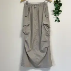 SHEIN＊グレー シーイン カジュアル ロングスカート アウトドア