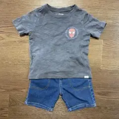 子供　Tシャツ　デニムパンツ　ショートパンツ　スパイダーマン　marvel 美品