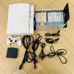 PS3 CECHL00 80GB プレステ3 ホワイト　ソフト付き