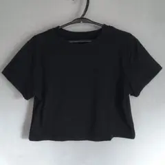 Tシャツ ショート丈 黒 F