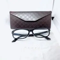 【正規品】グッチ シェリーライン 黒縁眼鏡 GG 9092J 度入り サングラス