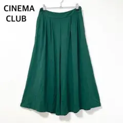 シネマクラブ【L】ガウチョパンツ ワイドパンツ バックウエストゴム ストレッチ