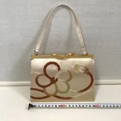 和装バッグ 鞄 レディース 捻り花紐 刺繍 金 刺繍 留袖 振袖 成人式 美品