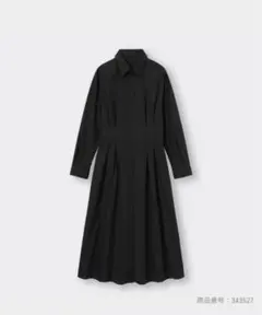 GU ウエストタックシャツワンピース　ブラック