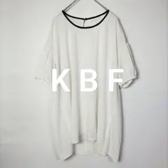 ✨美品✨ 大きいサイズ KBF 配色 パフスリーブ ブラウス 半袖 アイボリー